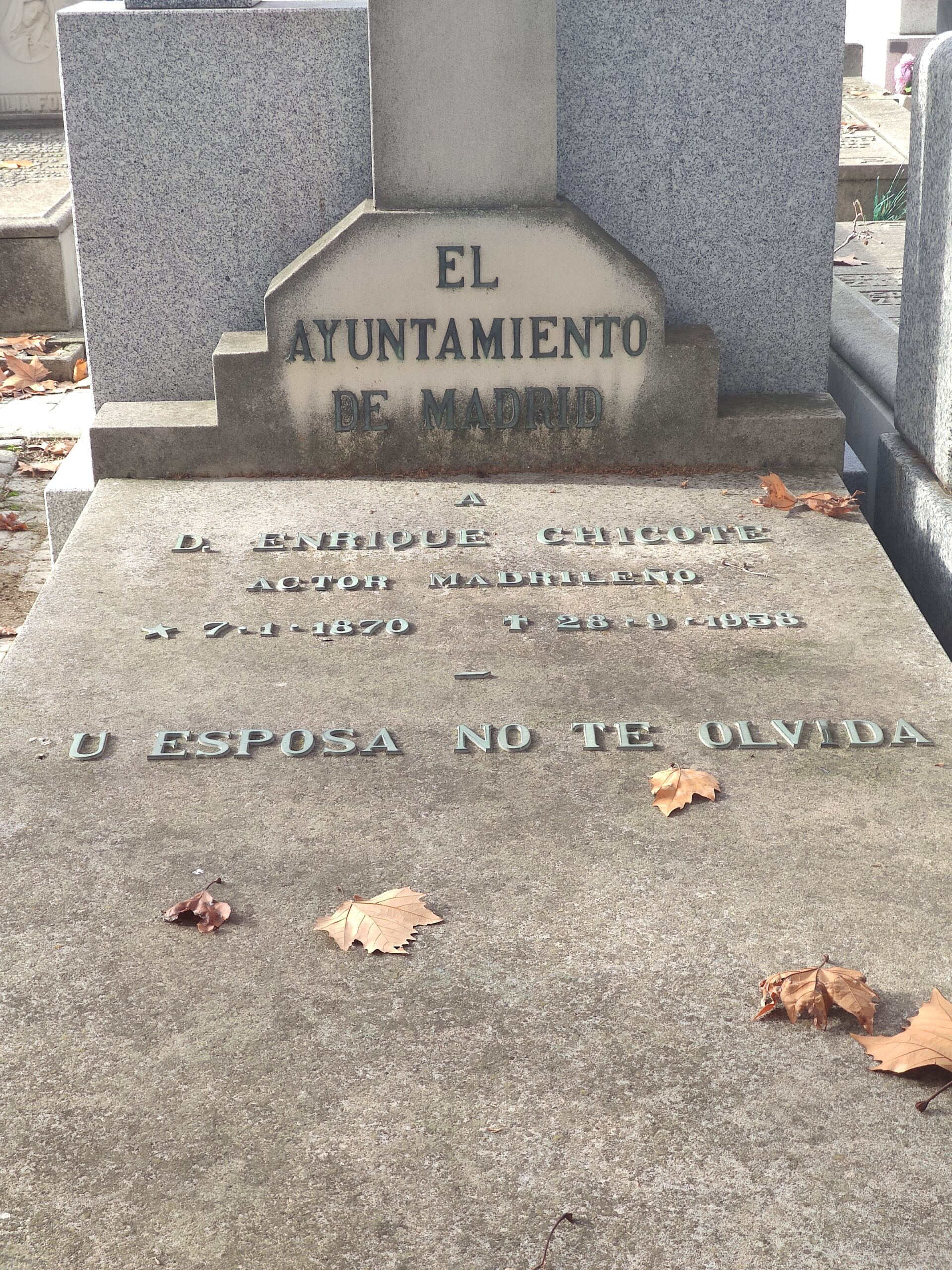 Tumba de Enrique Chicote